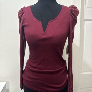 Elegant Burgundy Women's Top